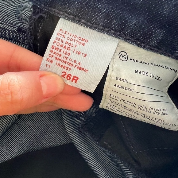 AG Adriano Goldschmied The Stilt Cigarette Leg Jean in Dark Wash sz 26 - Picture 9 of 9